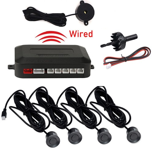 Black parking sensors - parking, car