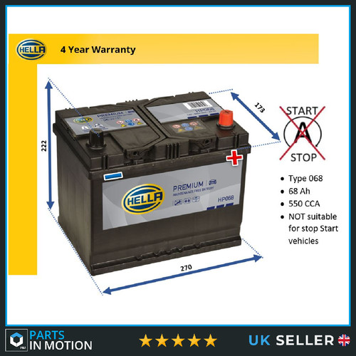 Hella premium car battery - car,